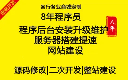 程序后台安装升级维护 服务器搭建
